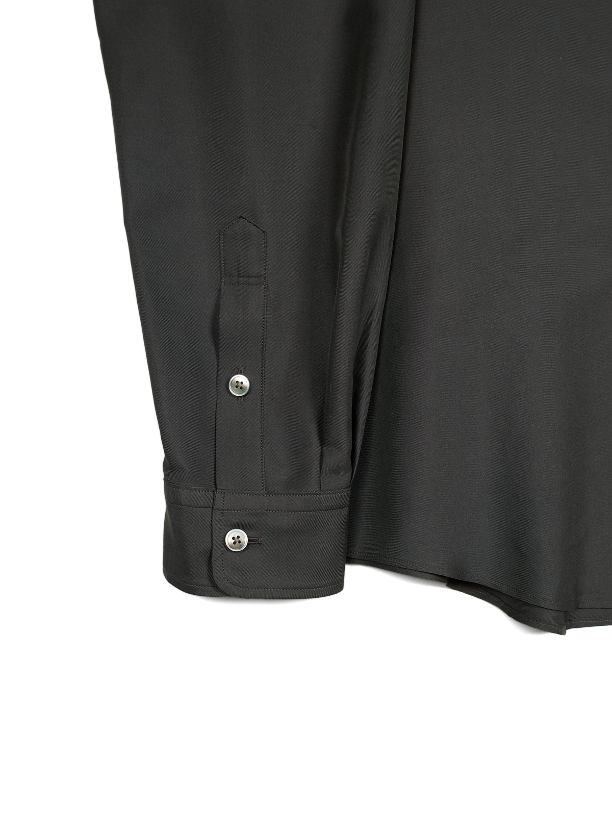 BRAZIL SILK/COTTON REGULAR COLLAR  SHIRTS｜BROWN CHARCOAL