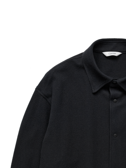 Super180’s WOOL FLEECE SHIRTS｜INK BLACK