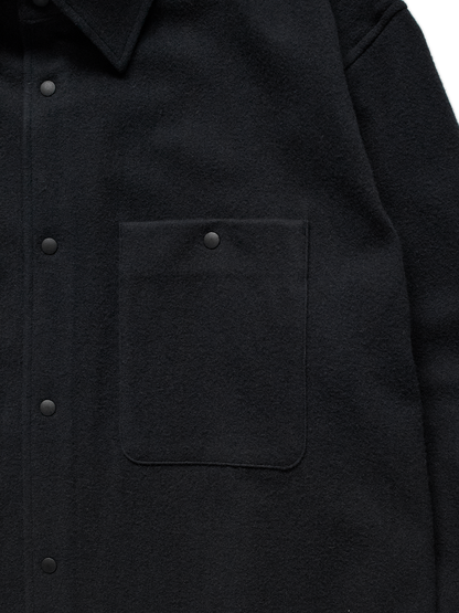 Super180’s WOOL FLEECE SHIRTS｜INK BLACK