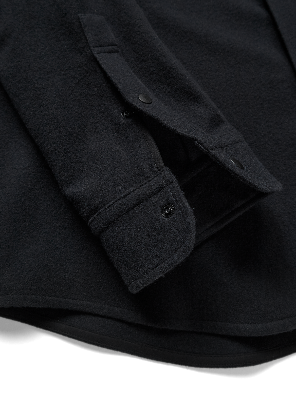 Super180’s WOOL FLEECE SHIRTS｜INK BLACK
