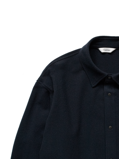 Super180’s WOOL FLEECE SHIRTS｜NAVY