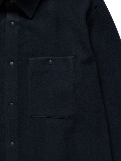 Super180’s WOOL FLEECE SHIRTS｜NAVY