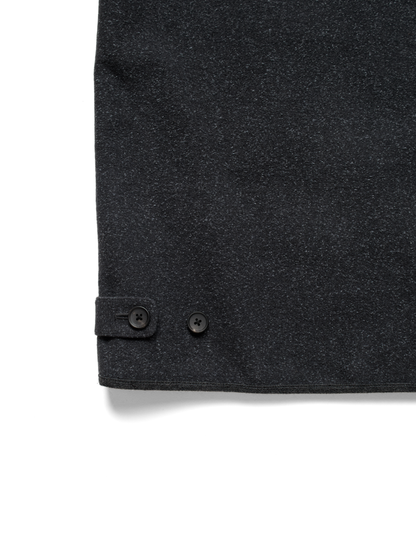 Super140's WOOL/SILK PILE MOSSER VEST｜CHARCOAL