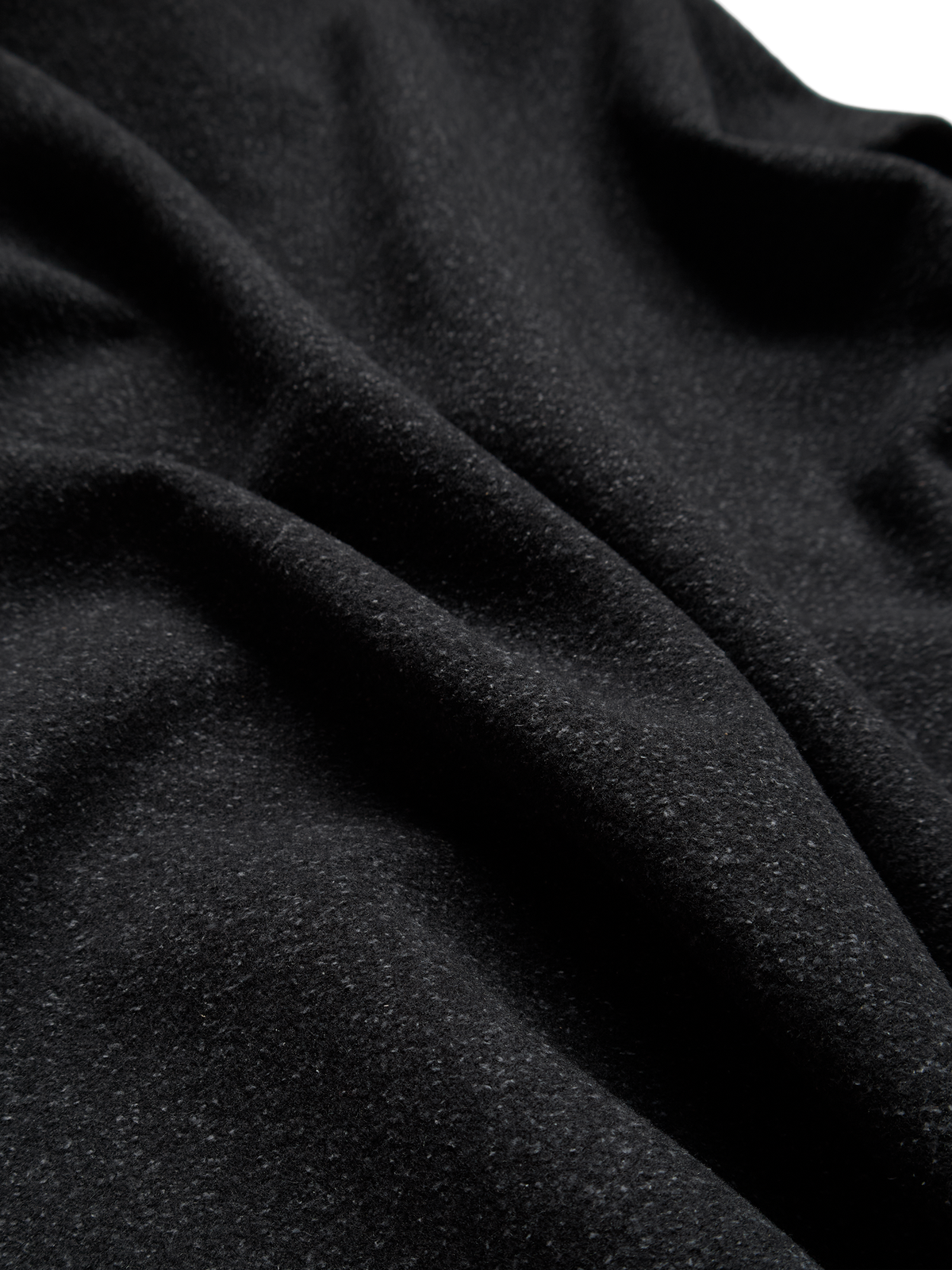 Super140's WOOL/SILK PILE MOSSER VEST｜CHARCOAL