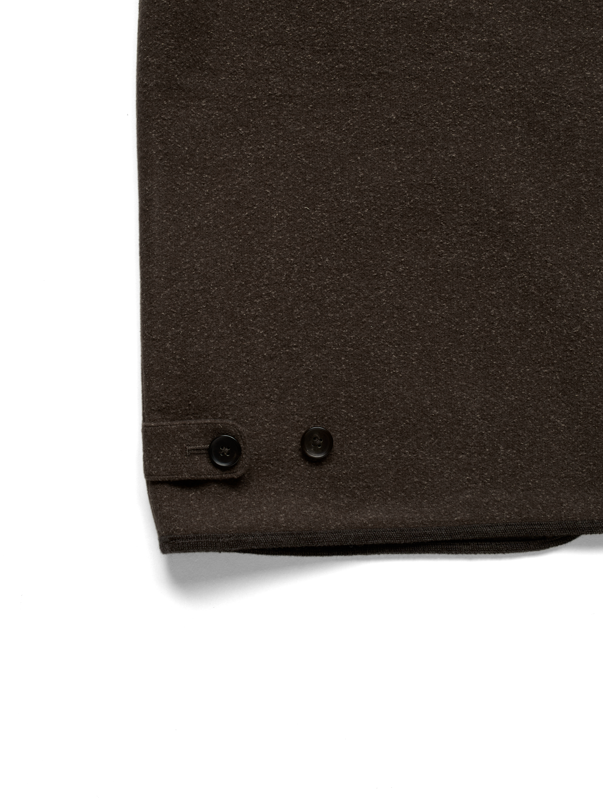 Super140's WOOL/SILK PILE MOSSER VEST｜BROWN