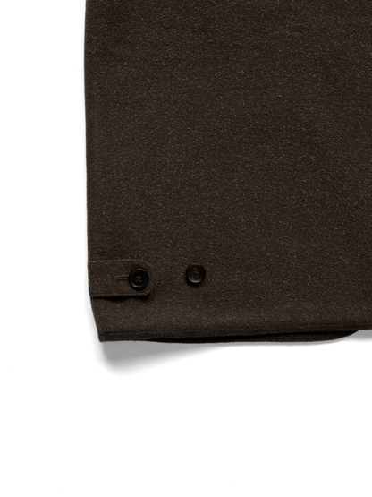 Super140's WOOL/SILK PILE MOSSER VEST｜BROWN