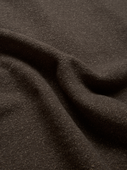 Super140's WOOL/SILK PILE MOSSER VEST｜BROWN