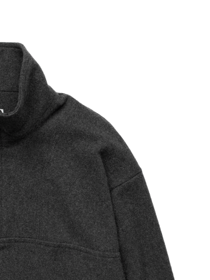 Super180’s WOOL FLEECE PULLOVER for WOMEN｜TOP GRAY