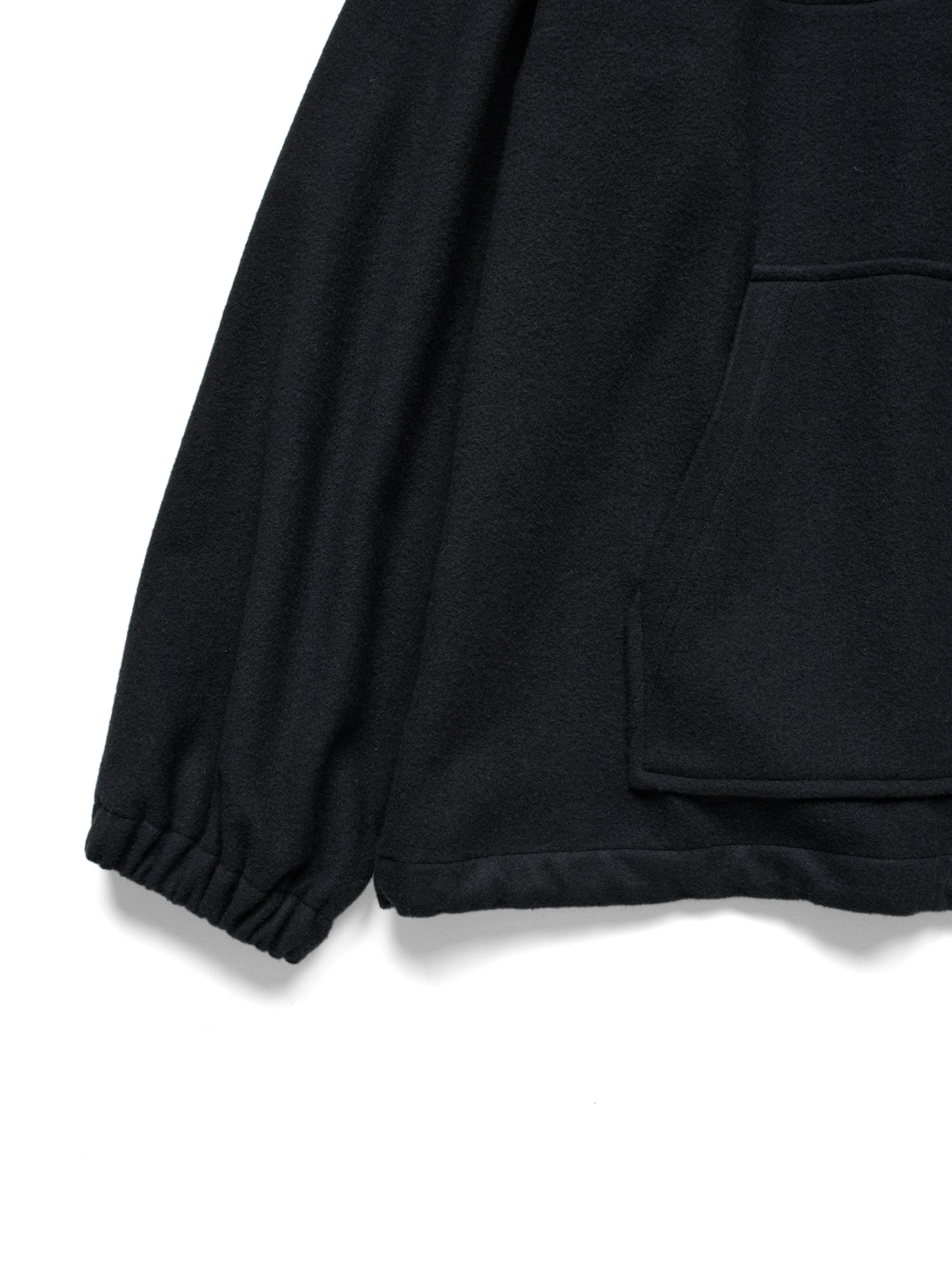 Super180’s WOOL FLEECE PULLOVER for WOMEN｜INK BLACK