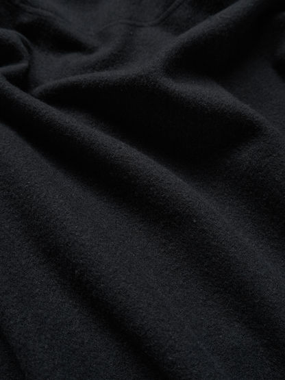 Super180’s WOOL FLEECE PULLOVER for WOMEN｜INK BLACK