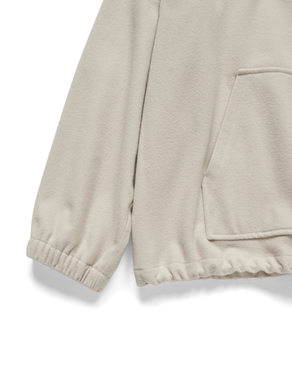 Super180’s WOOL FLEECE PULLOVER for WOMEN｜PARCHMENT