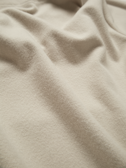 Super180’s WOOL FLEECE PULLOVER for WOMEN｜PARCHMENT