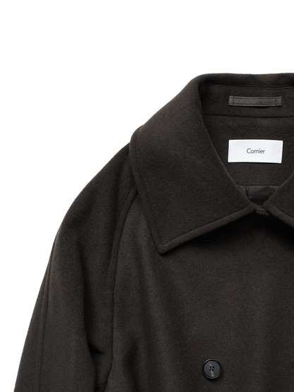 WOOL MOSSER CONVERTIBLE COLLER COAT for WOMEN｜DARK UMBER