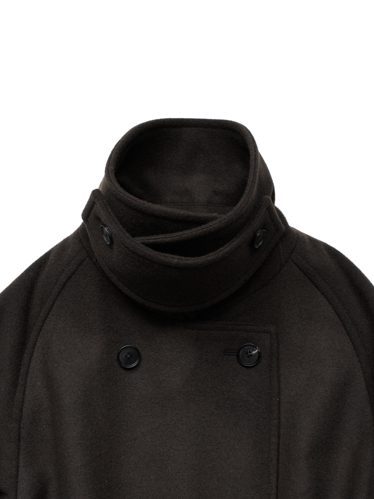 WOOL MOSSER CONVERTIBLE COLLER COAT for WOMEN｜DARK UMBER