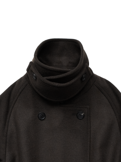 WOOL MOSSER CONVERTIBLE COLLER COAT for WOMEN｜DARK UMBER