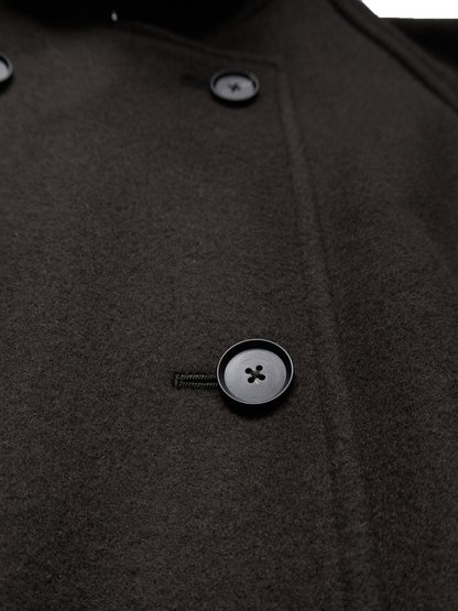 WOOL MOSSER CONVERTIBLE COLLER COAT for WOMEN｜DARK UMBER
