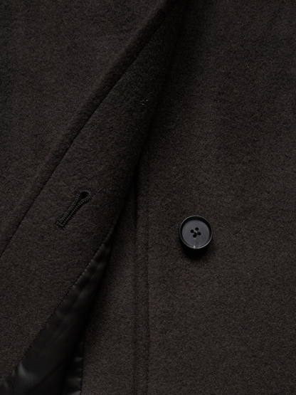 WOOL MOSSER CONVERTIBLE COLLER COAT for WOMEN｜DARK UMBER