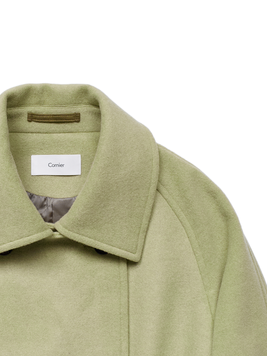 WOOL MOSSER CONVERTIBLE COLLER COAT for WOMEN｜PALE PISTACHIO