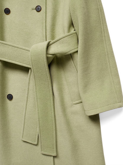 WOOL MOSSER CONVERTIBLE COLLER COAT for WOMEN｜PALE PISTACHIO