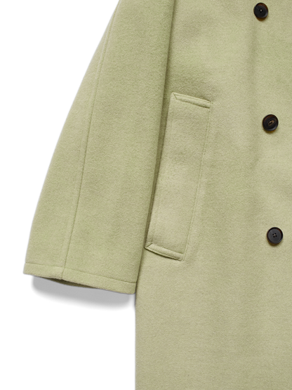 WOOL MOSSER CONVERTIBLE COLLER COAT for WOMEN｜PALE PISTACHIO