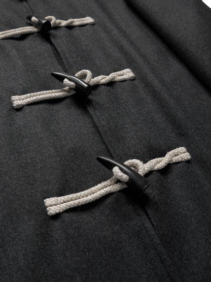 Super160’s WORSTED WOOL MELTON TOGGLE JACKET for WOMEN｜TOP CHARCOAL