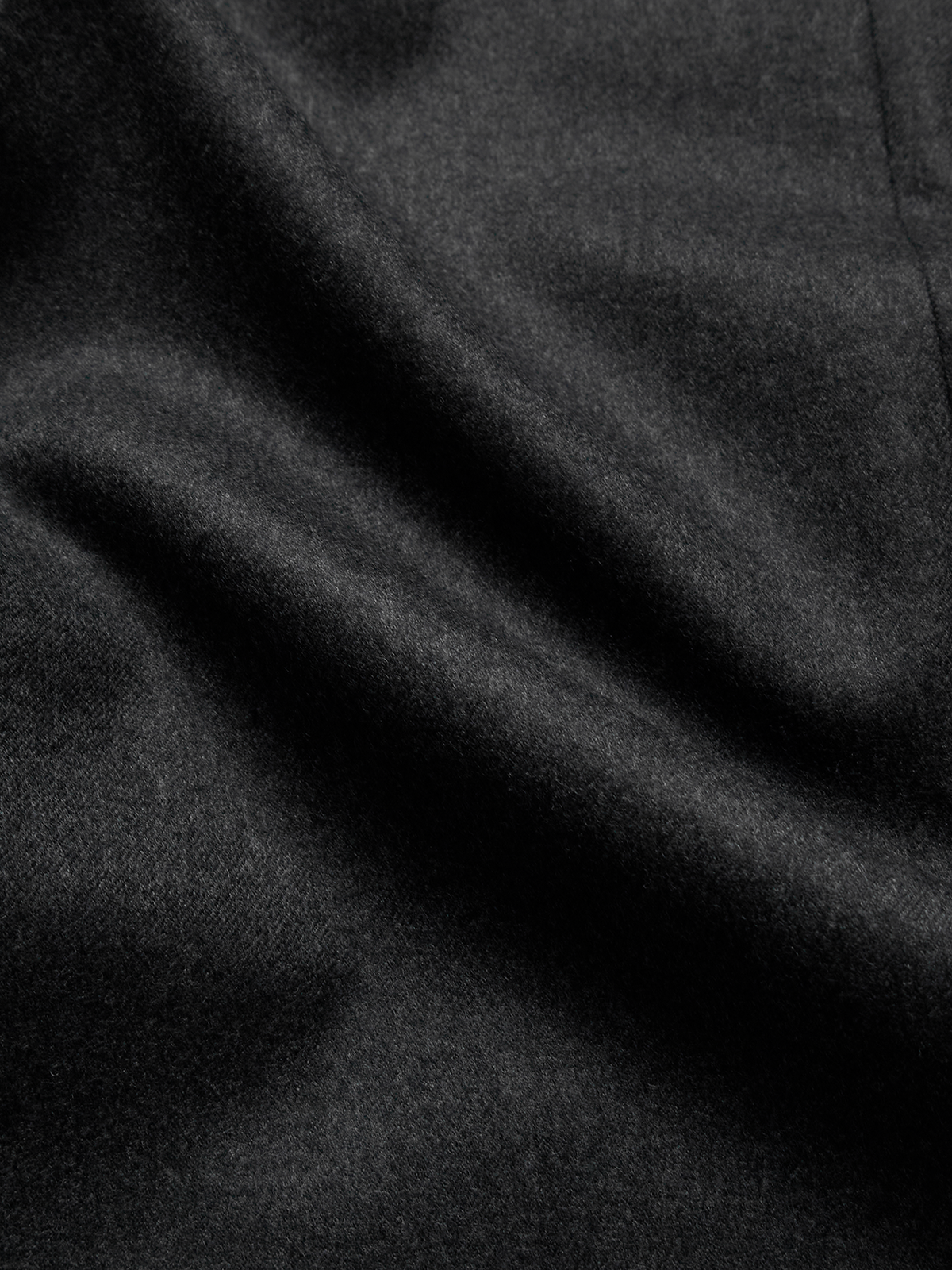 Super160’s WORSTED WOOL MELTON TOGGLE JACKET for WOMEN｜TOP CHARCOAL