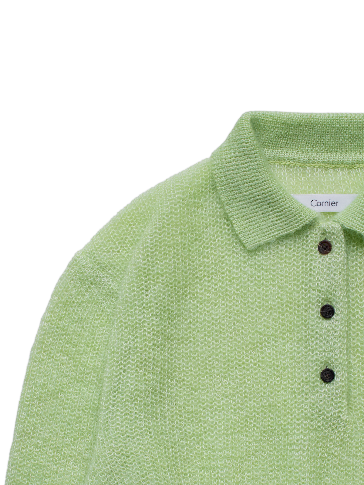 MOHAIR/SILK POLO SHIRTS｜MINT