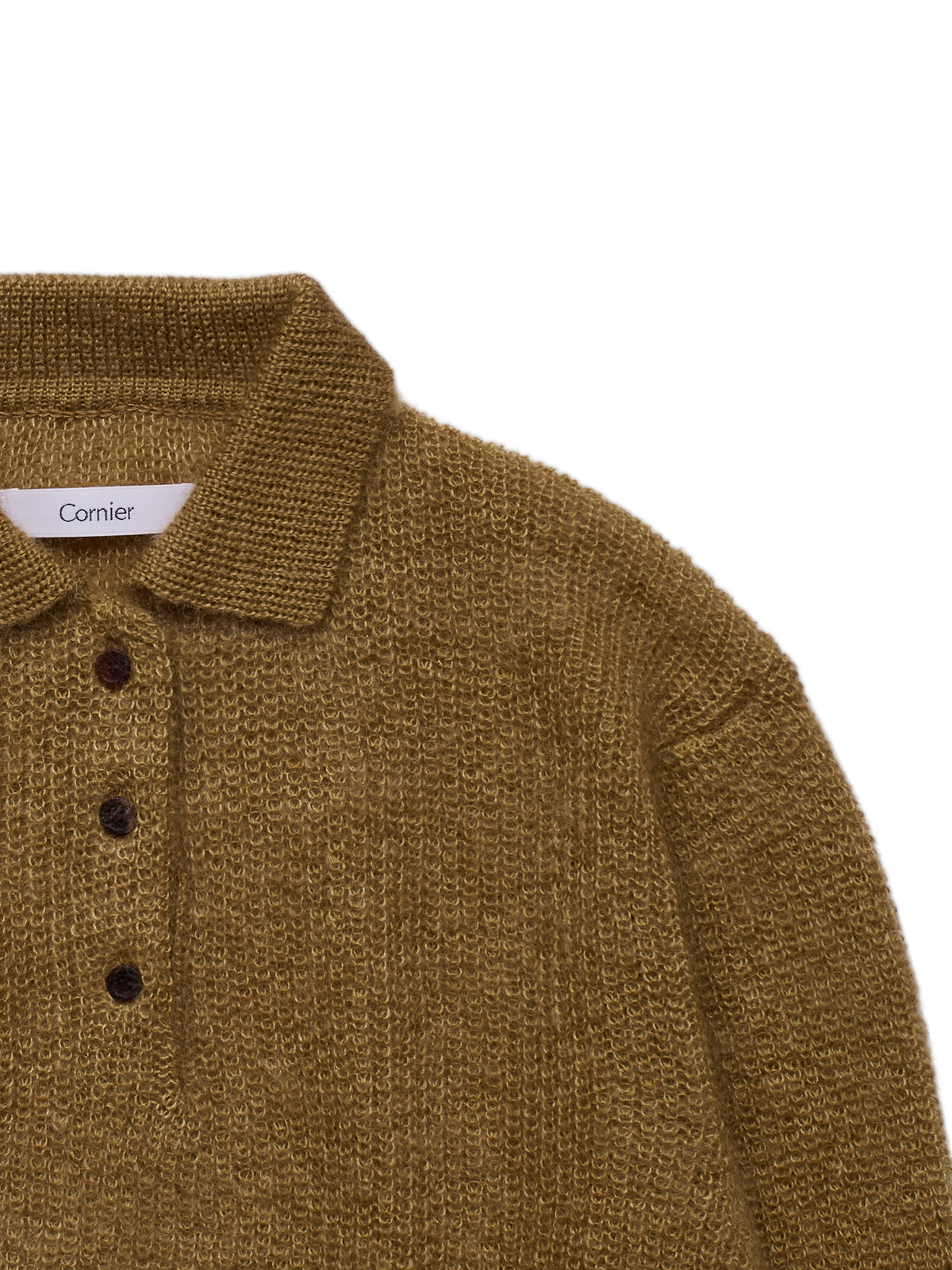 MOHAIR/SILK POLO SHIRTS｜CAMEL