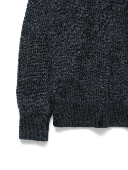 MOHAIR/SILK POLO SHIRTS｜CHARCOAL