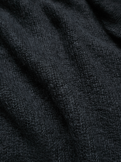 MOHAIR/SILK POLO SHIRTS｜CHARCOAL