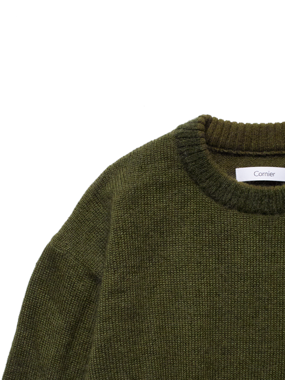 WOOL/MOHAIR/SILK SWEATER｜KHAKI