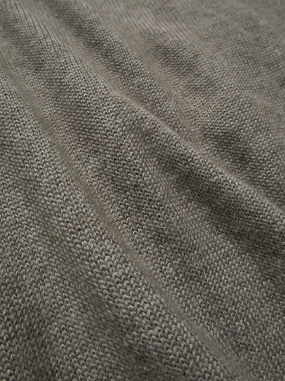 WOOL/MOHAIR/SILK SWEATER｜ASH MOCHA