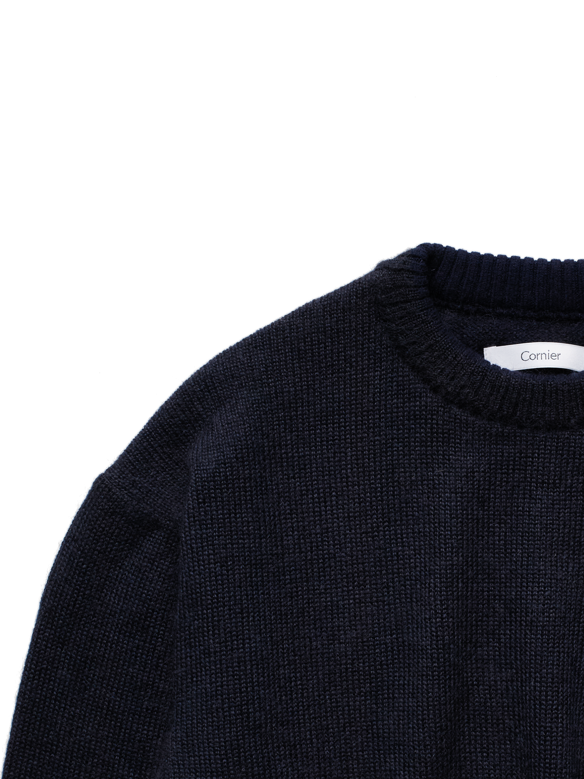 WOOL/MOHAIR/SILK SWEATER｜NAVY