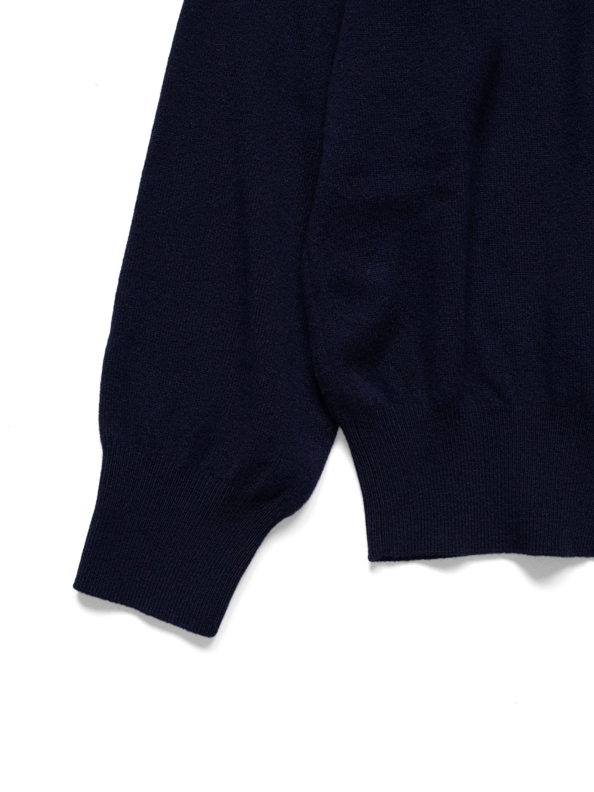 Super170's WOOL KNIT HIGH-NECK CARDIGAN｜NAVY