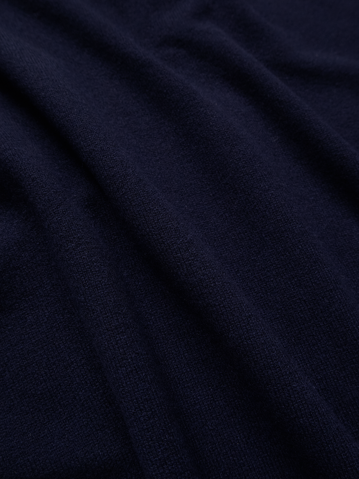 Super170's WOOL KNIT HIGH-NECK CARDIGAN｜NAVY