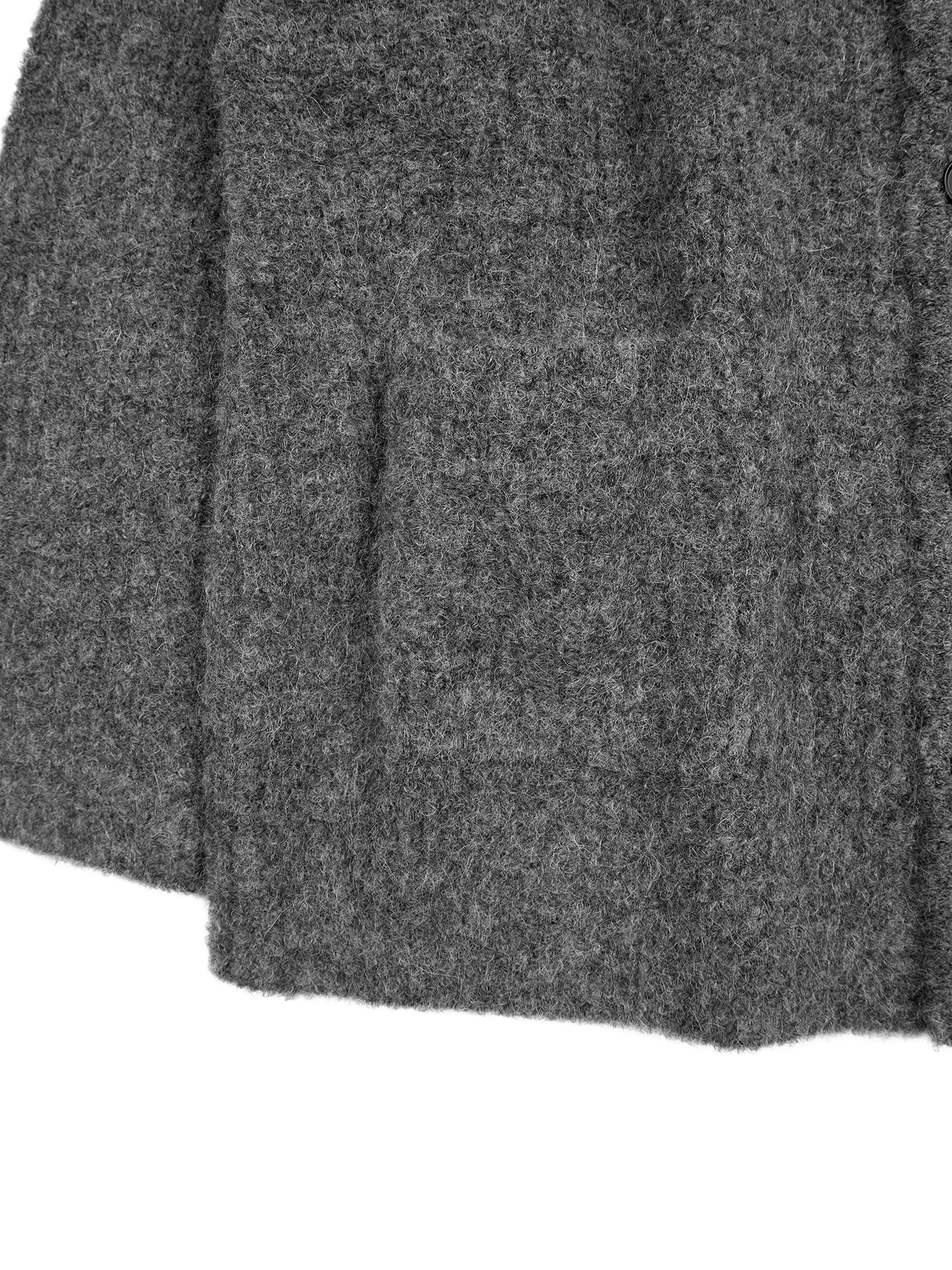 ALPACA/WOOL V-NECK CARDIGAN｜CHARCOAL
