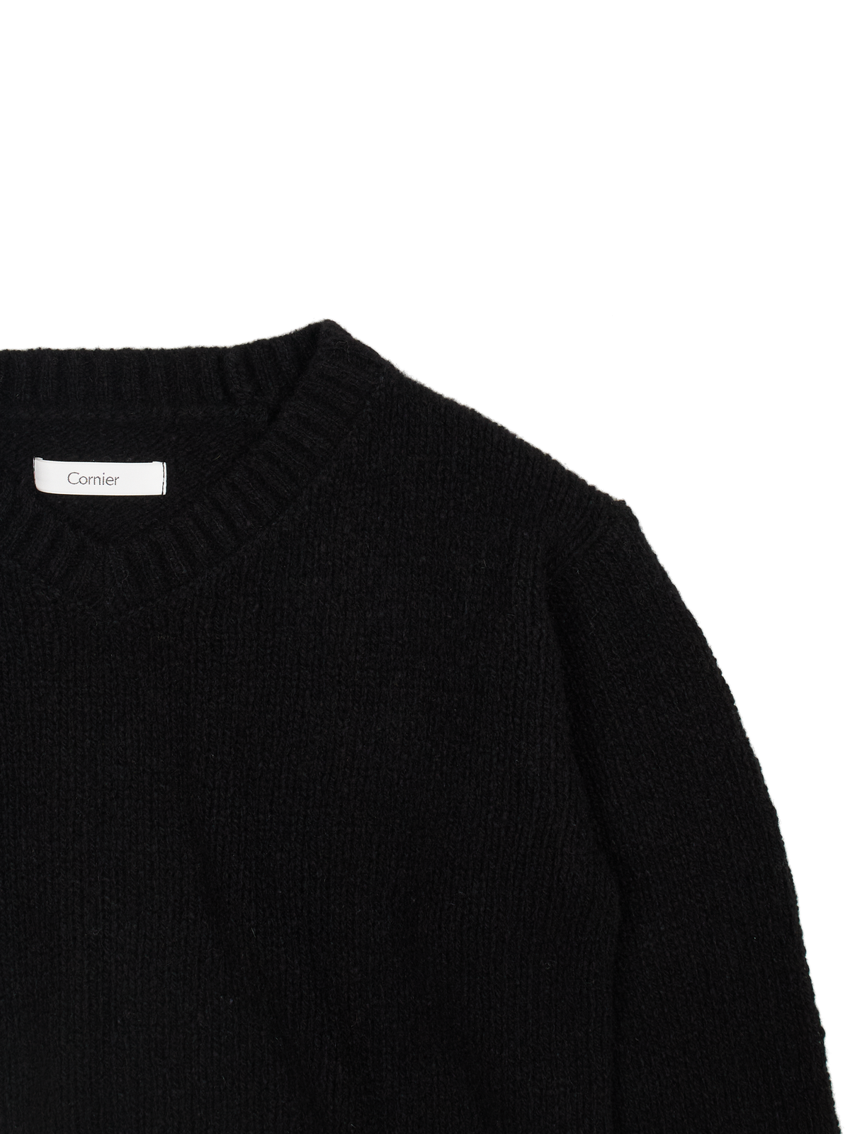 CASHMERE/SABLE V-NECK SWEATER｜BLACK