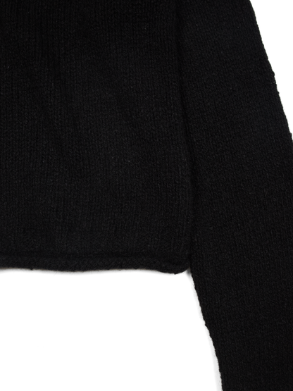 CASHMERE/SABLE V-NECK SWEATER｜BLACK