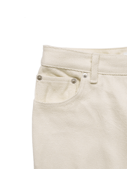 SILK NEP DENIM PANTS for WOMEN｜WHITE