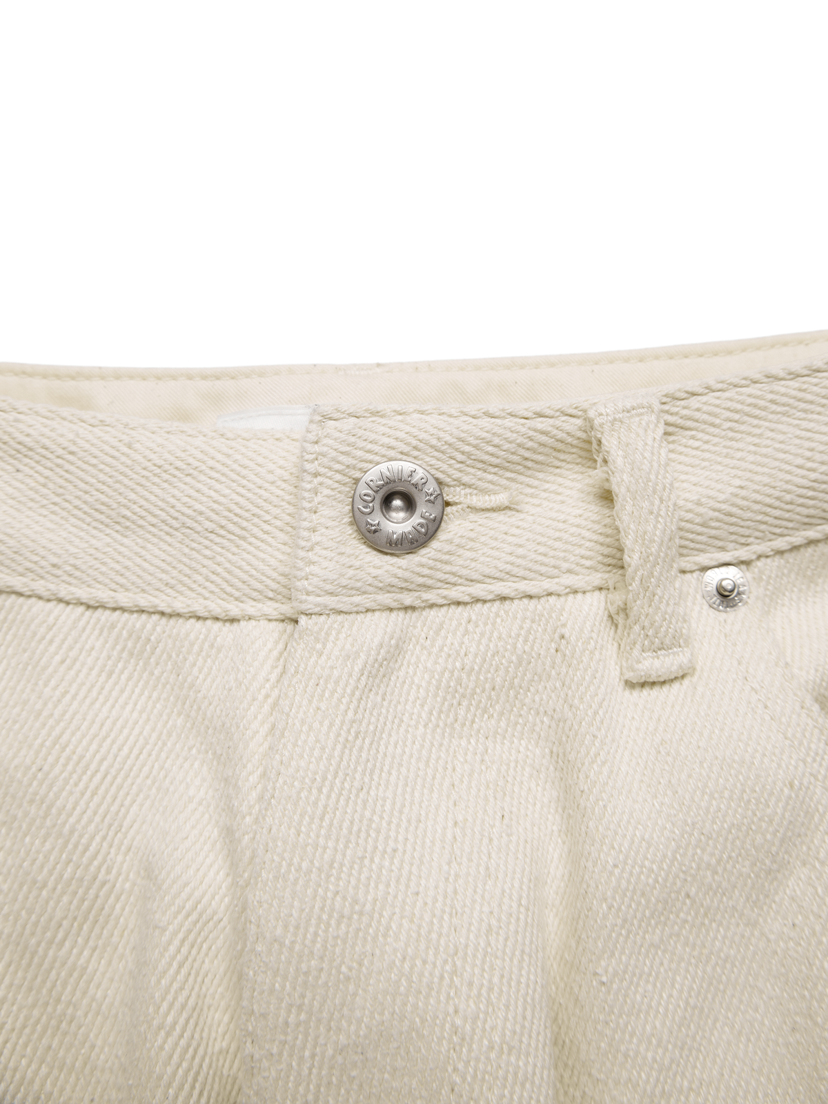 SILK NEP DENIM PANTS for WOMEN｜WHITE