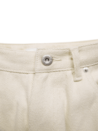 SILK NEP DENIM PANTS for WOMEN｜WHITE