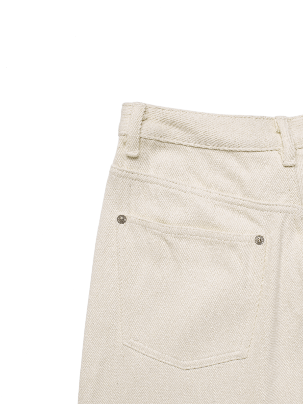 SILK NEP DENIM PANTS for WOMEN｜WHITE