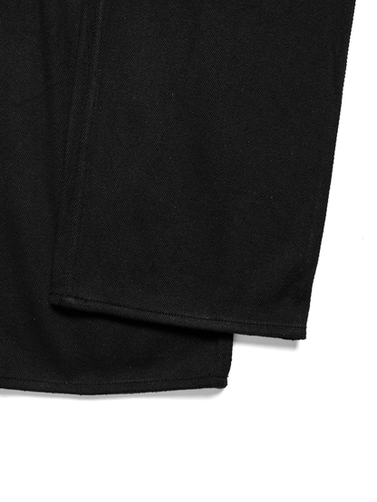 SILK NEP DENIM PANTS for WOMEN｜BLACK