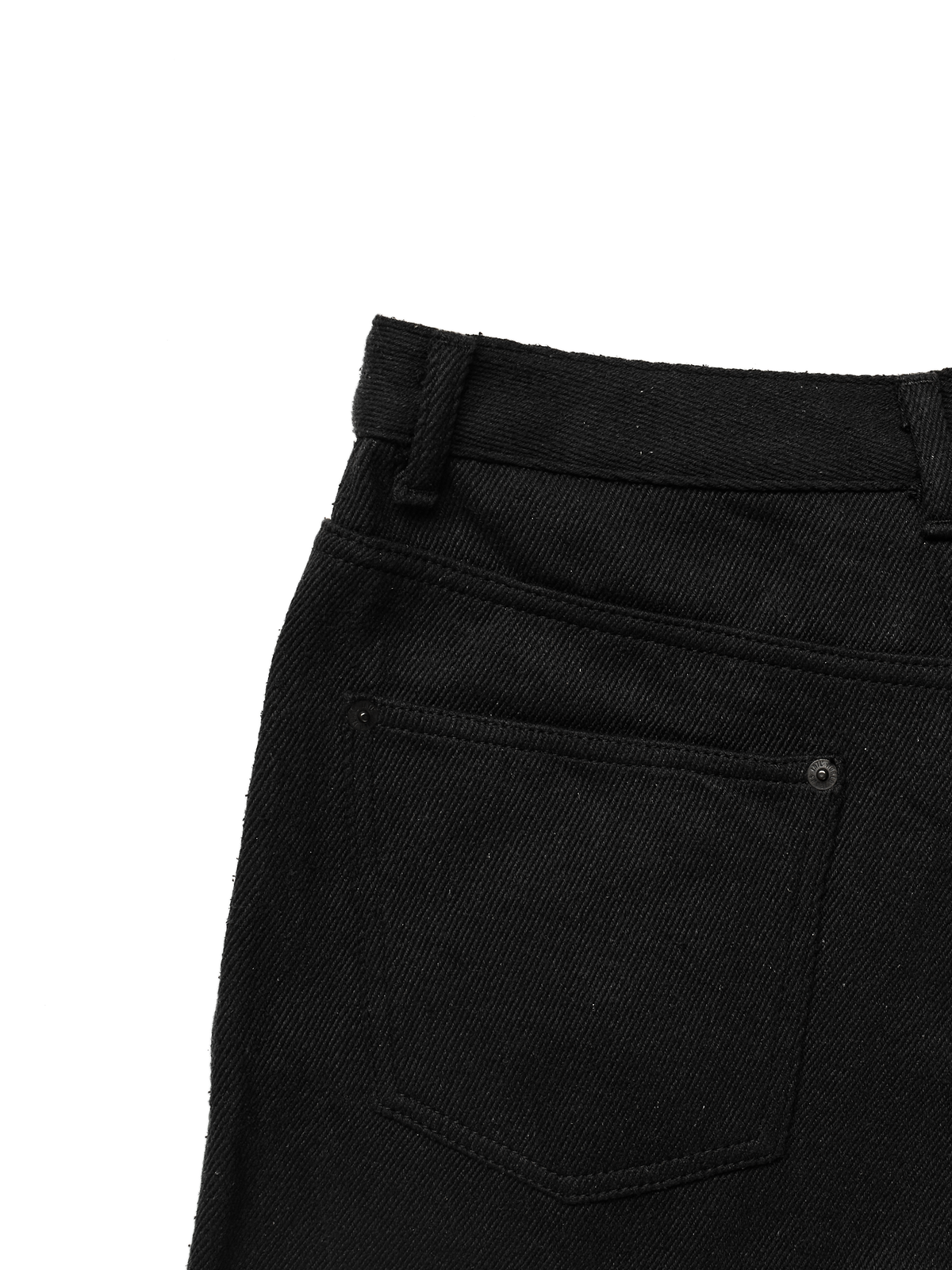 SILK NEP DENIM PANTS for WOMEN｜BLACK