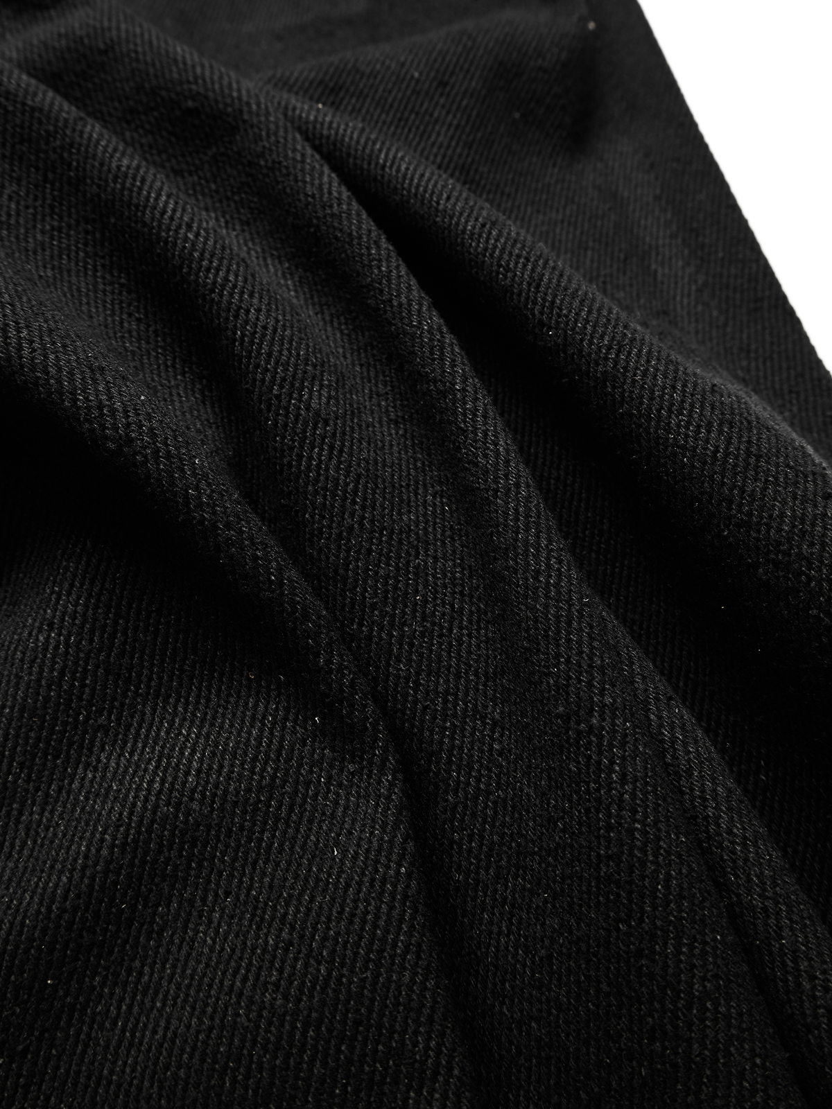 SILK NEP DENIM PANTS for WOMEN｜BLACK