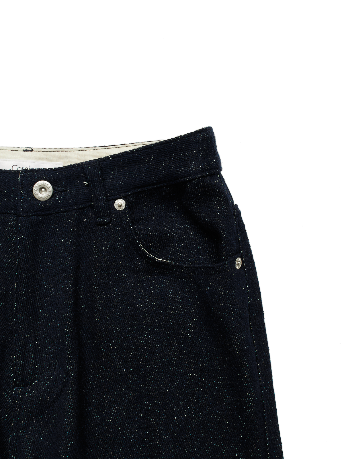 SILK NEP DENIM PANTS for WOMEN｜DARK NAVY