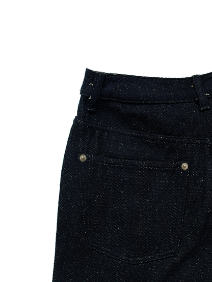 SILK NEP DENIM PANTS for WOMEN｜DARK NAVY
