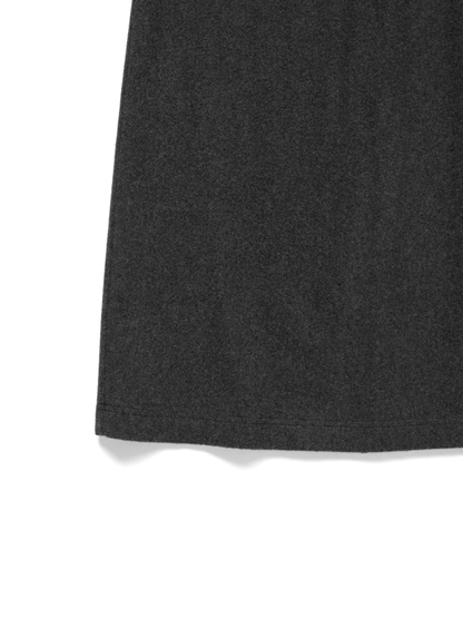 Super180’s WOOL FLEECE SKIRT｜TOP GRAY