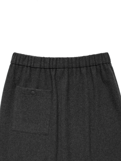 Super180’s WOOL FLEECE SKIRT｜TOP GRAY
