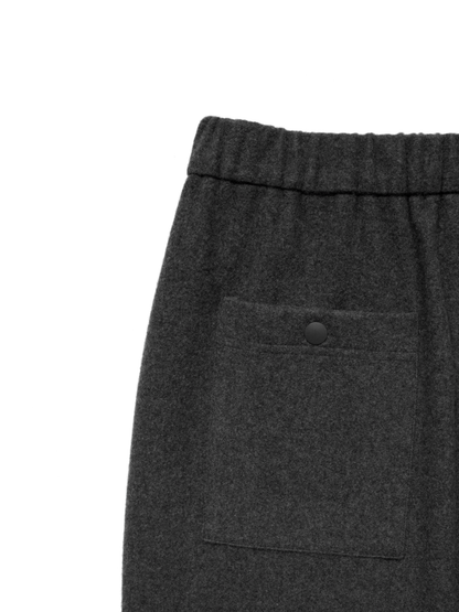 Super180’s WOOL FLEECE SKIRT｜TOP GRAY